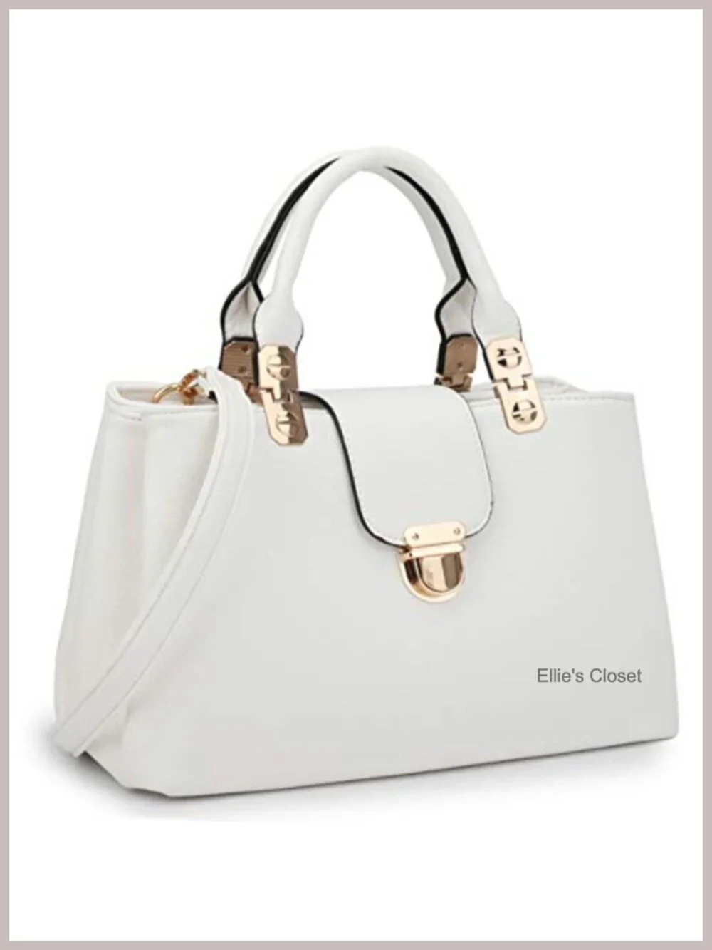 Vegan Leather Satchel Handbag Top Handle Tote Purse with Detachable Shoulder